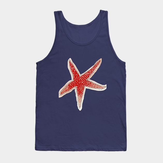 Red starfish Tank Top by koolbloom